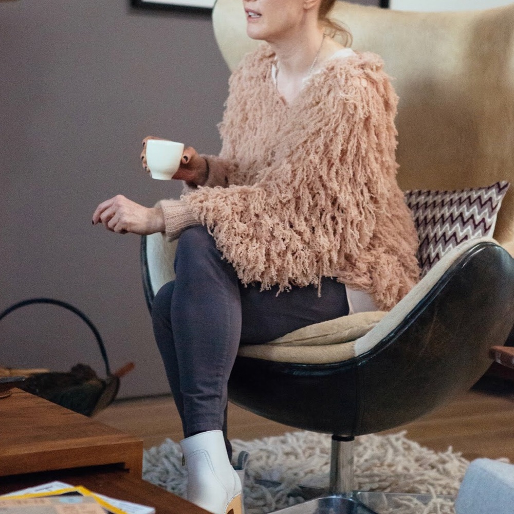 Ryan Roche furry cardigan 100% cashmere